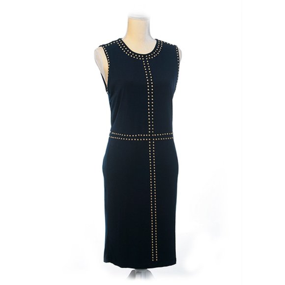 Carmen Marc Valvo Dresses & Skirts - COPY - Carmon Womens 8  Sleeveless Navy W Gold Brads